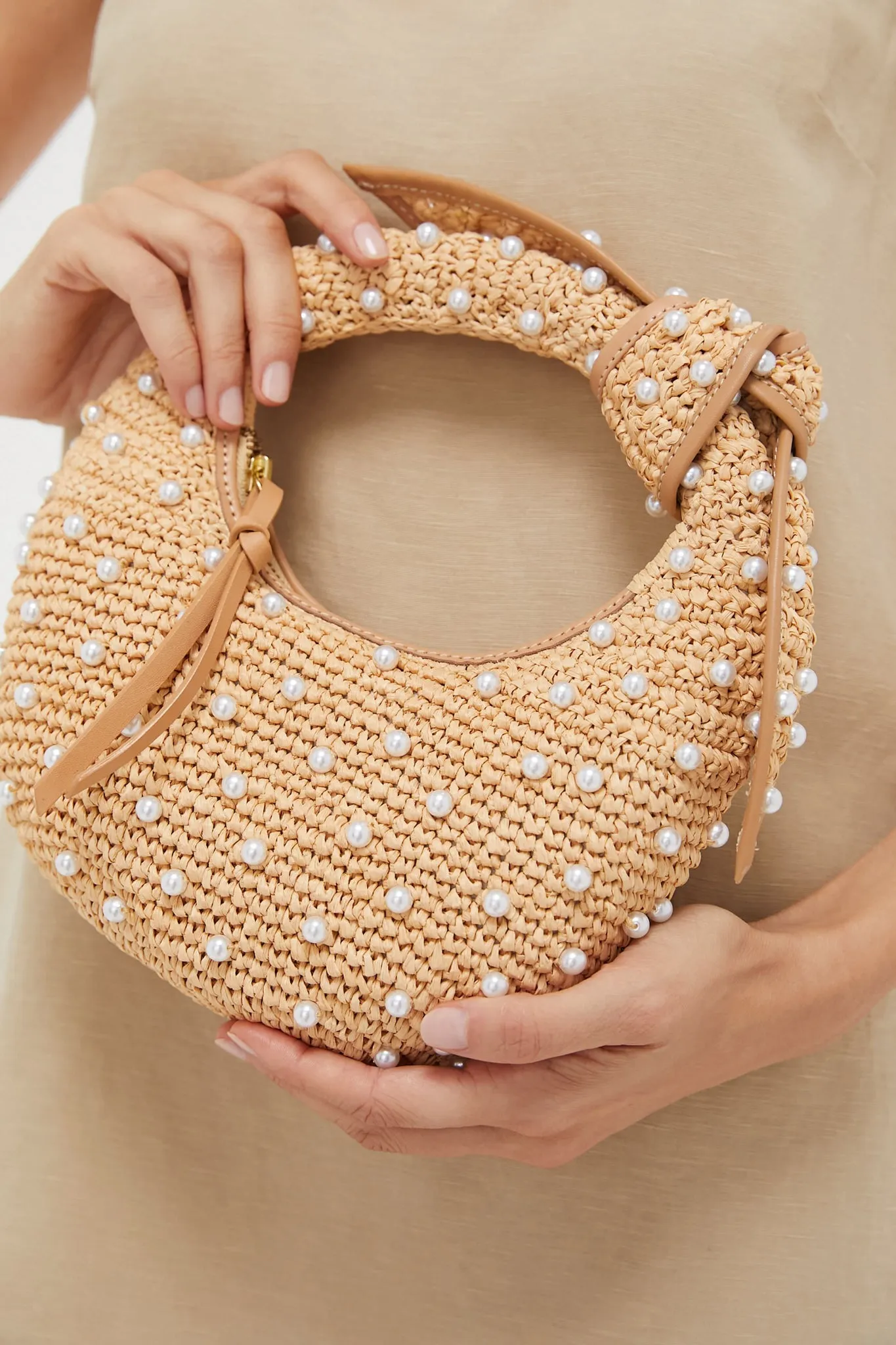 Natural Pearl Josie Knot Bag