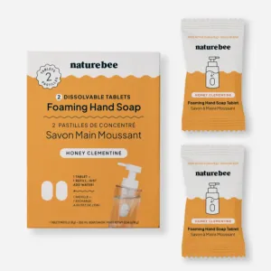 Nature Bee - 2 Concentrated Foaming Hand Soap Tablets (Box) | Honey Clementine