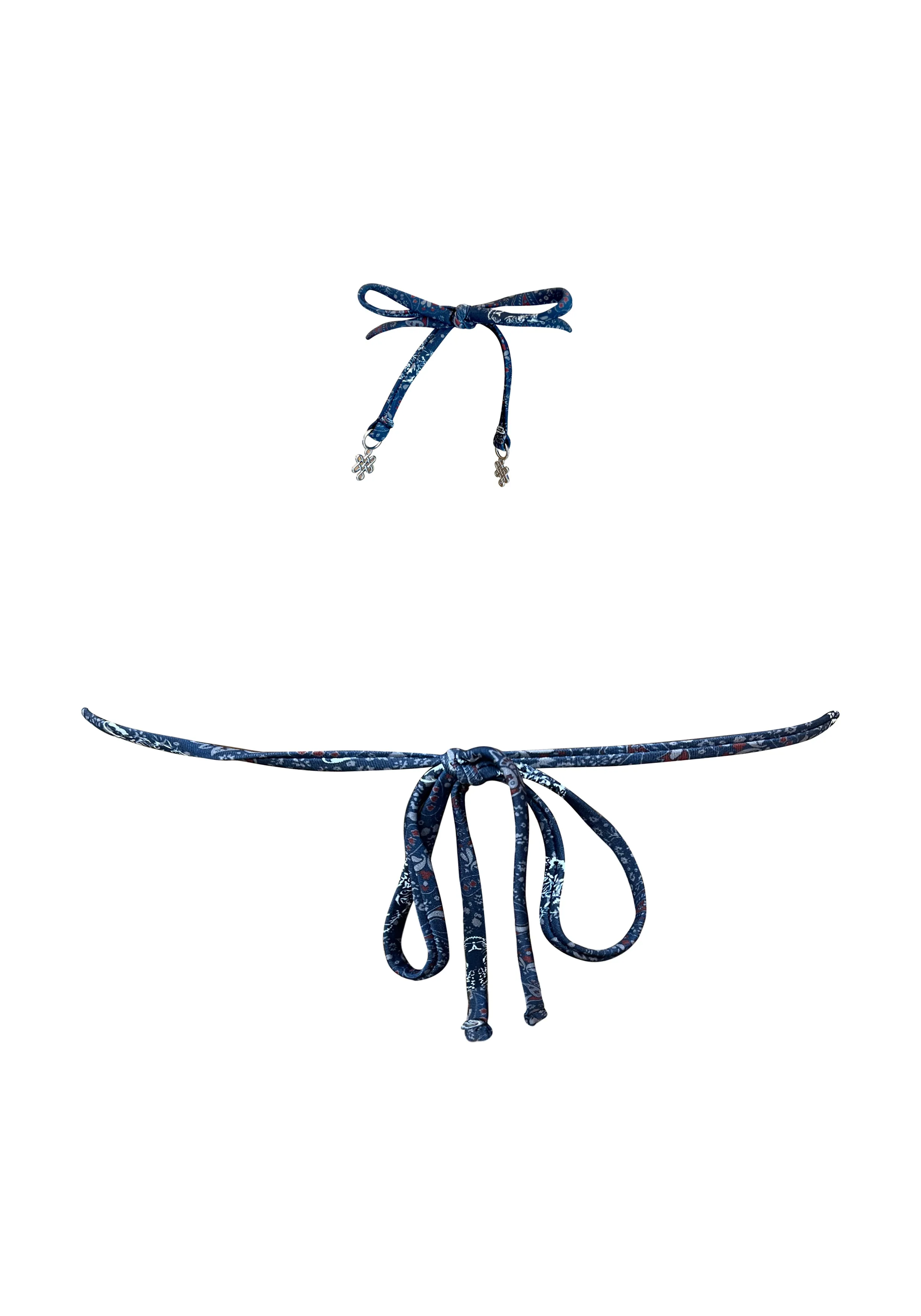 Navy Blue Panther Reversible Triangle Top