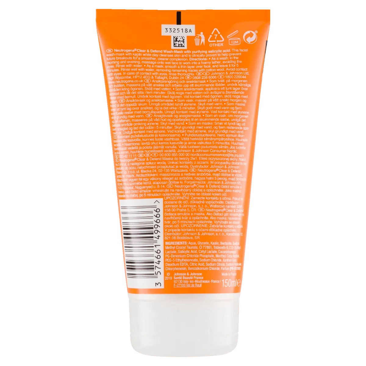Neutrogena Clear & Defend Wash-Mask 150mL