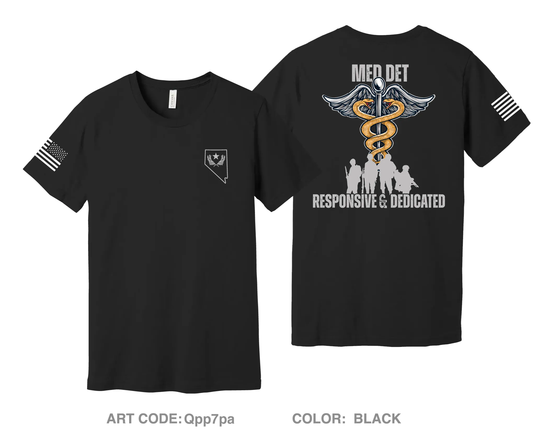 Nevada Army National Guard Medical Detachment Comfort Unisex Cotton SS Tee - Qpp7pa