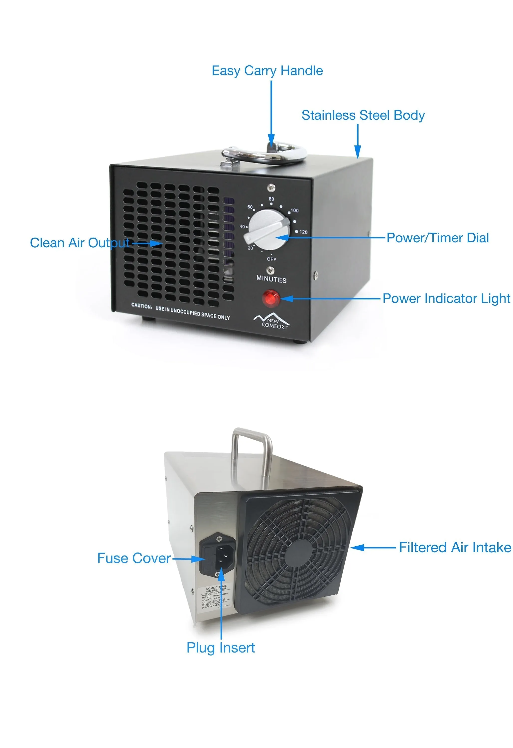 New Comfort Compact Odor Eliminating Commercial Ozone Generator by Prolux