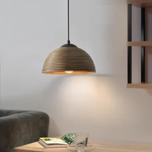 NEW DUHU Rattan Pendant Light, 11" Bamboo Woven Shade
