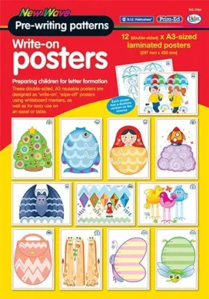 New Wave Pre-Writing Patterns Write-On Posters