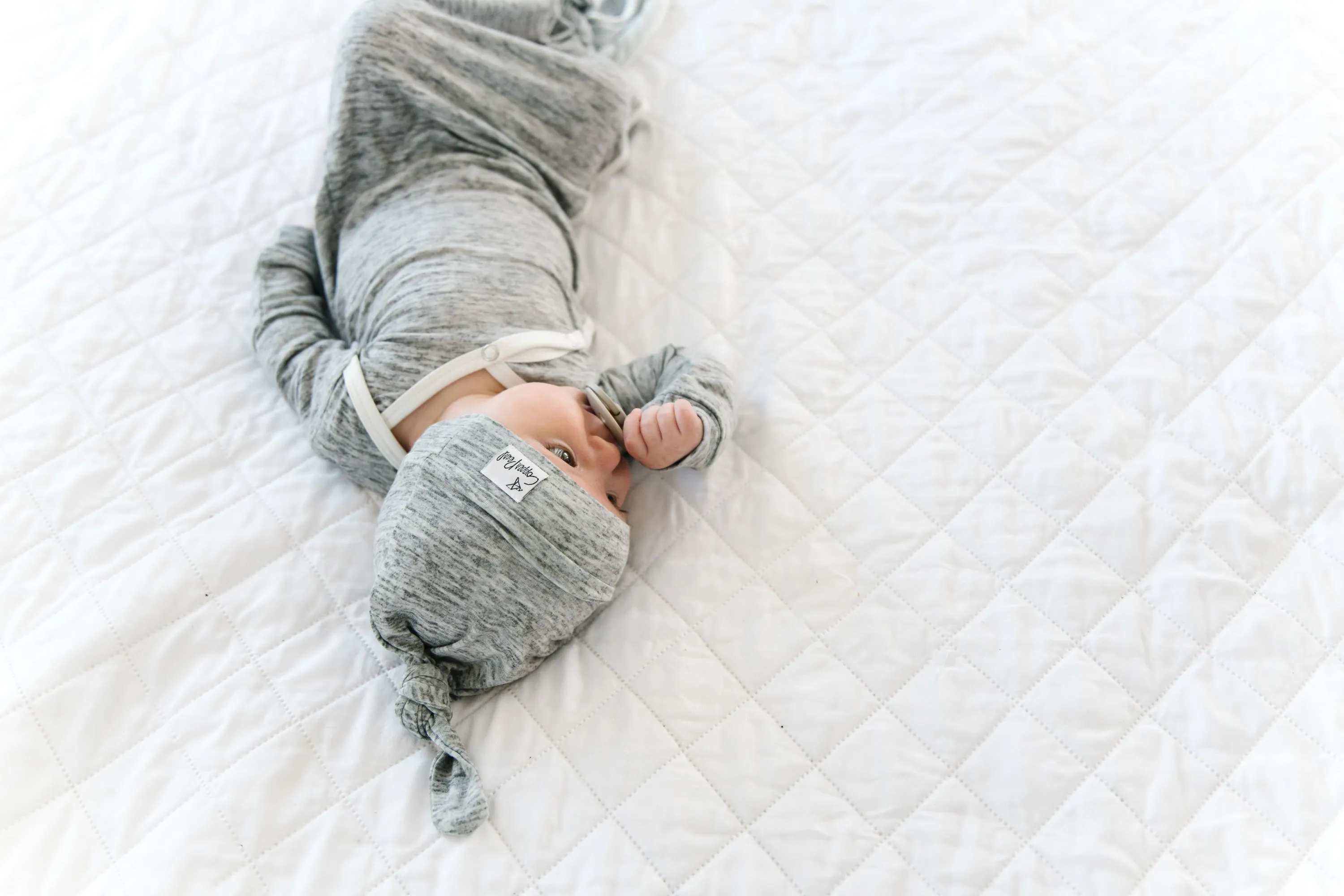 Newborn Knotted Gown - Asher