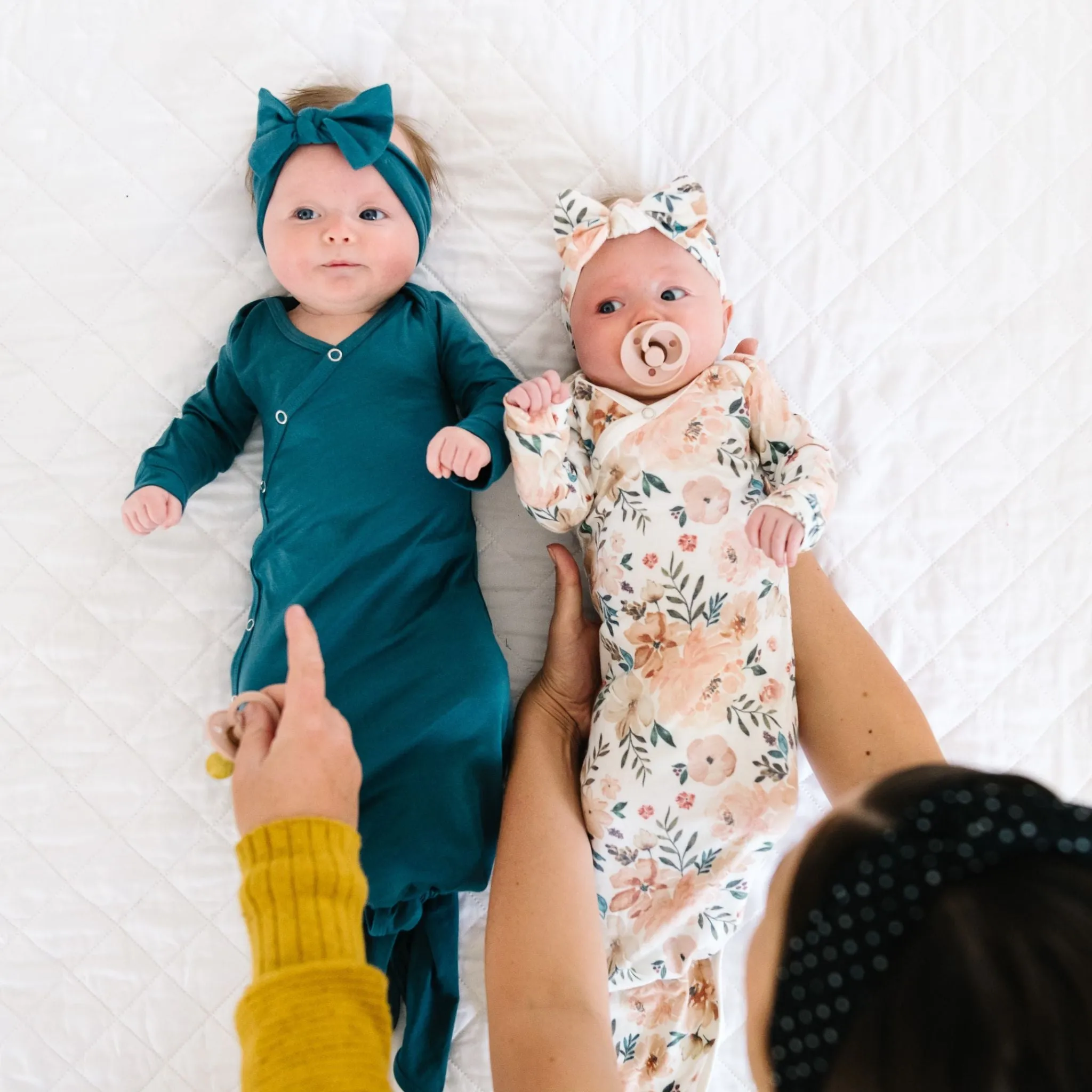 Newborn Knotted Gown - Steel