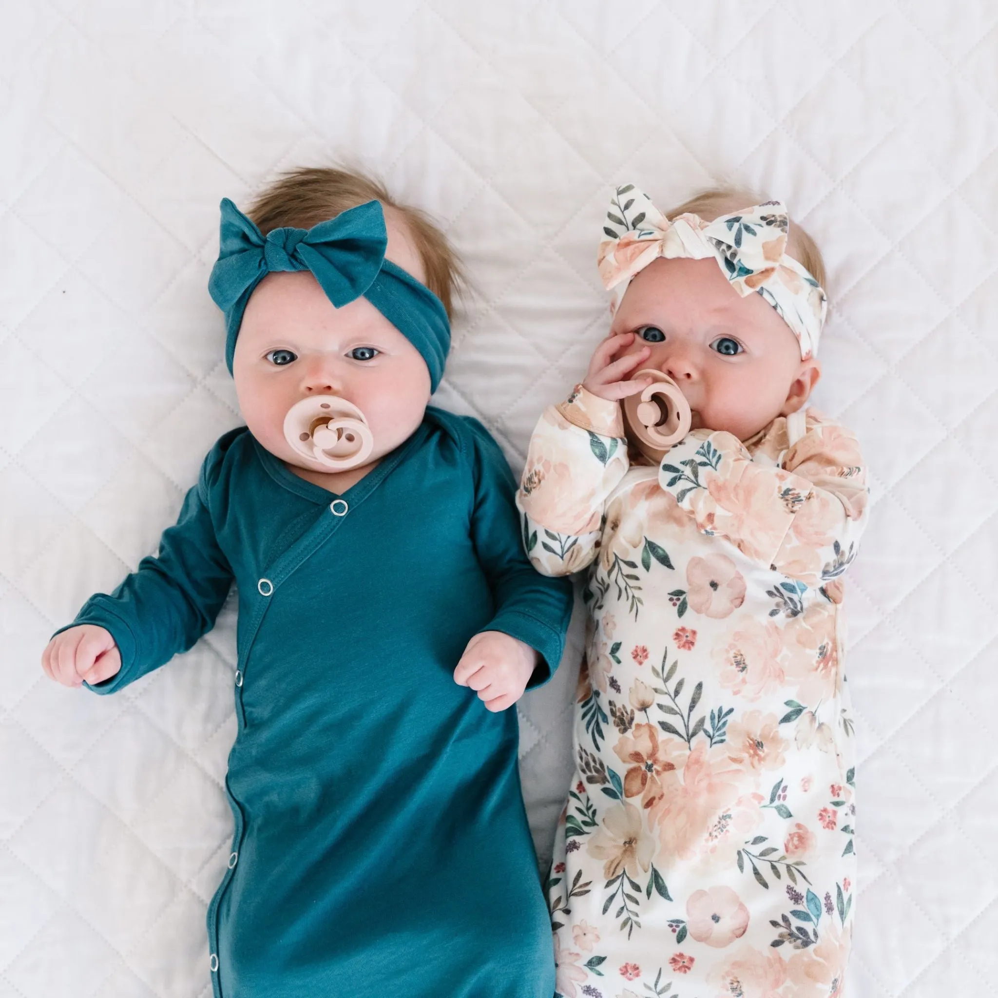 Newborn Knotted Gown - Steel