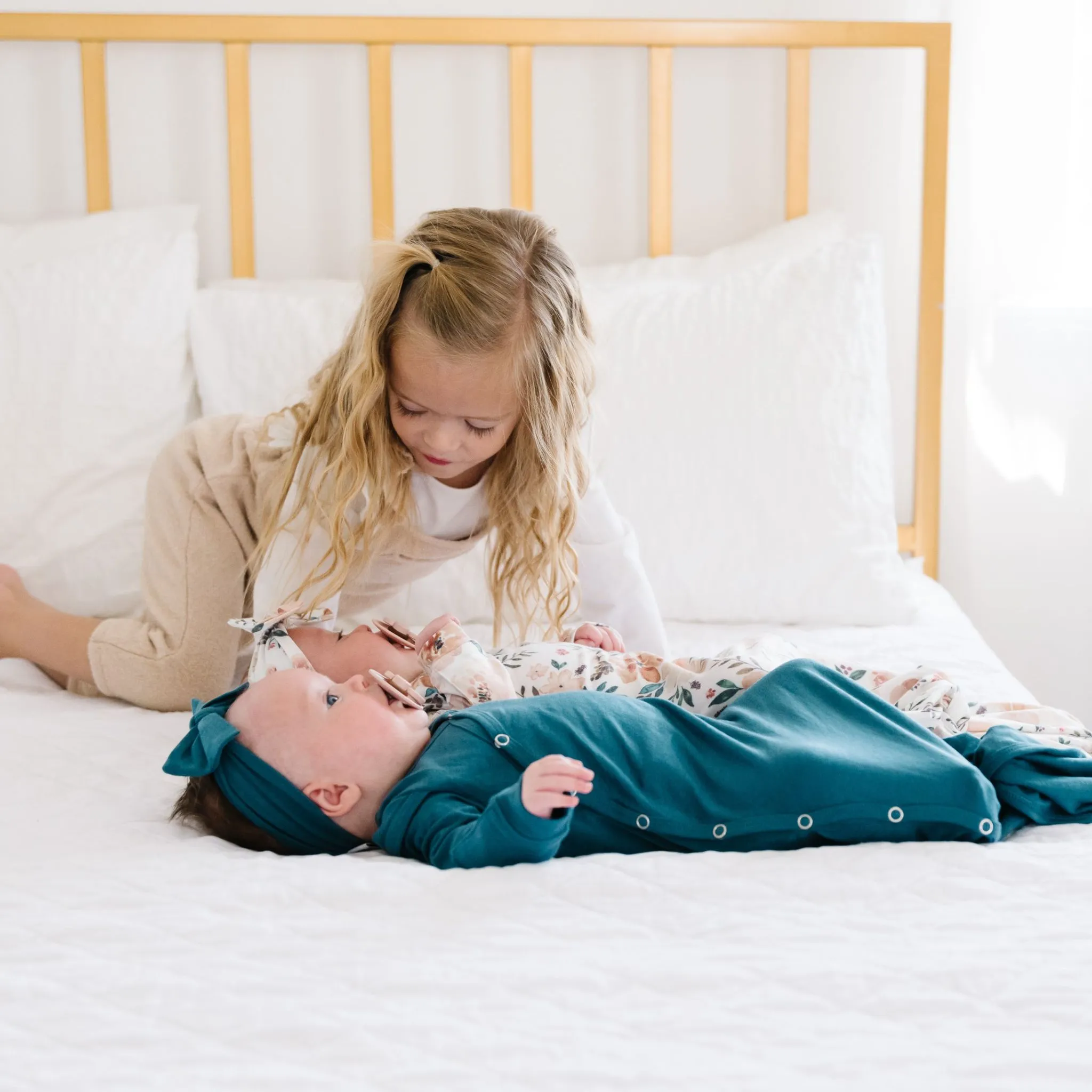 Newborn Knotted Gown - Steel