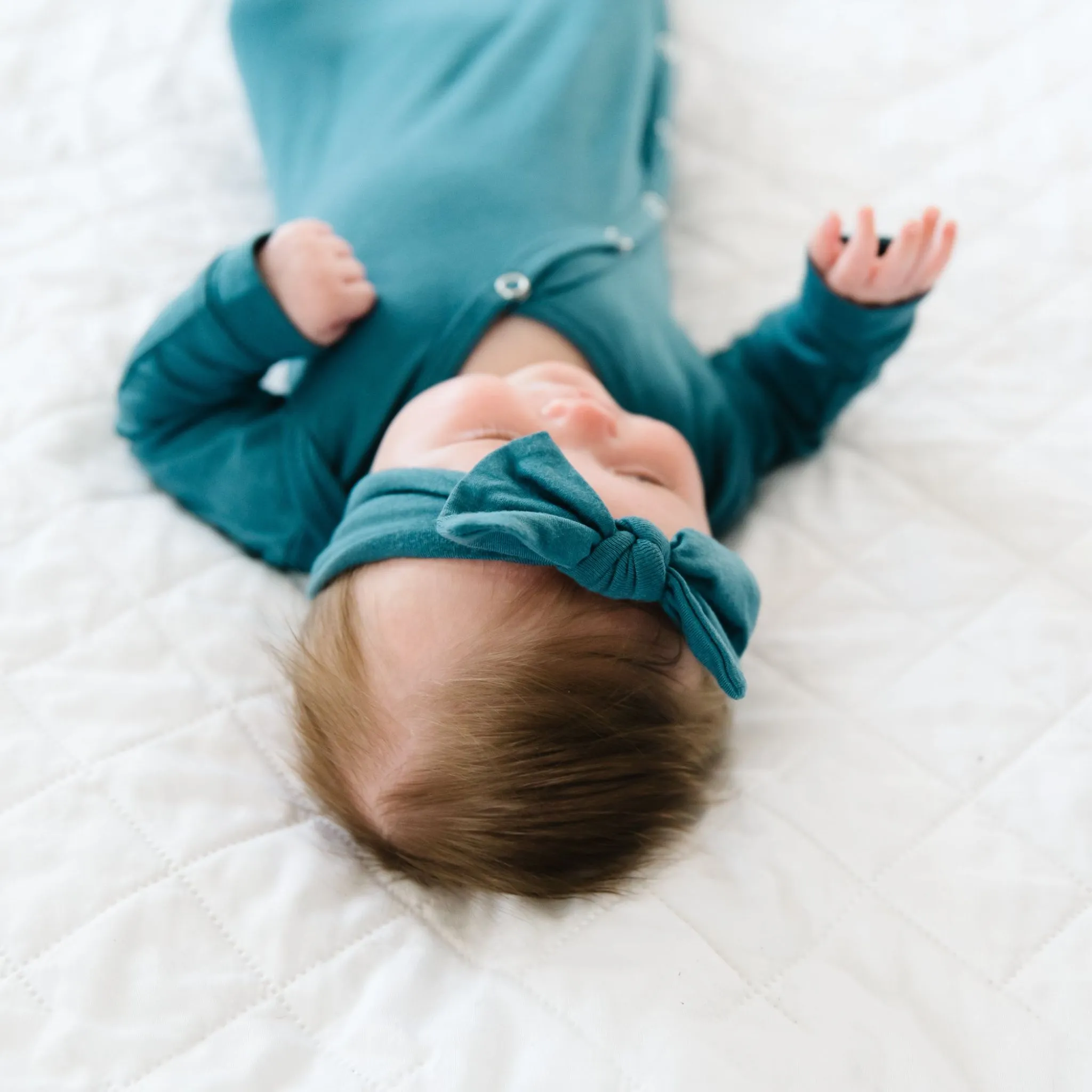 Newborn Knotted Gown - Steel
