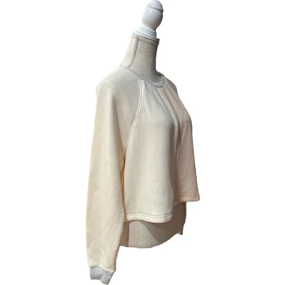NWT Madewell Airyterry Colorblock Crop Sweatshirt