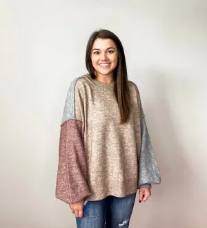 Oatmeal Colorblock Sweater