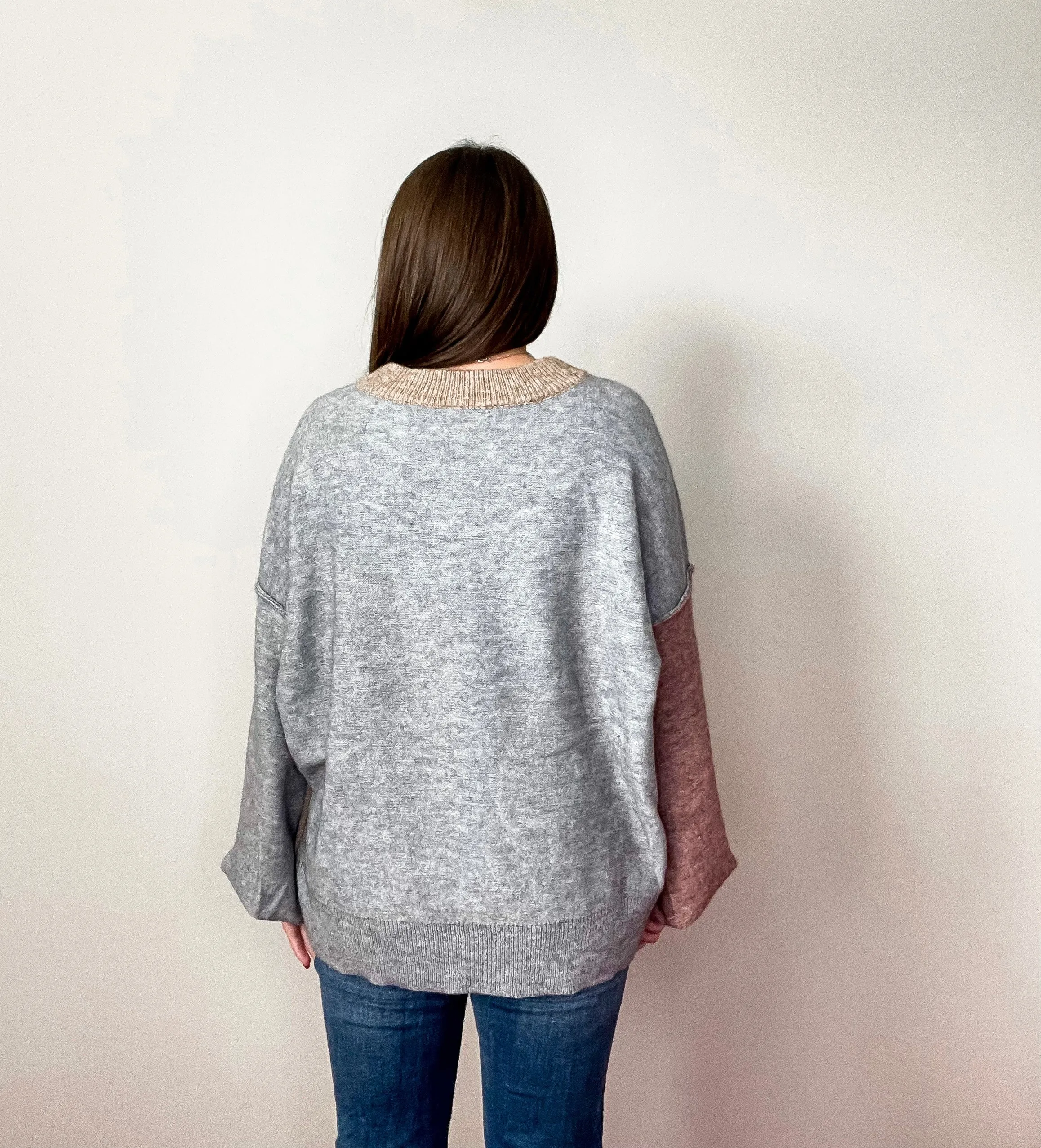 Oatmeal Colorblock Sweater