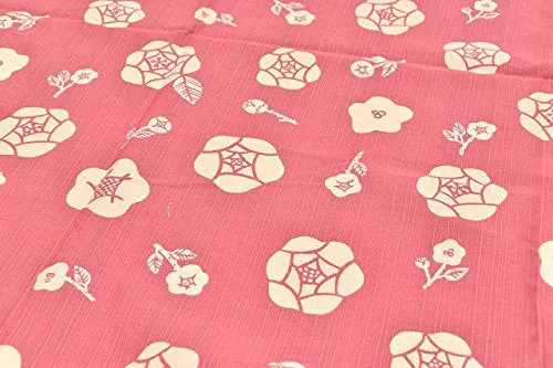 Omotenashi -  Double-Sided Dyeing Bara (Rose) Green/Pink 薔薇（ばら）／草色（くさいろ）- Furoshiki (Japanese Wrapping Cloth)