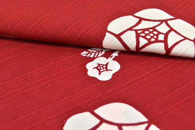 Omotenashi -  Double-Sided Dyeing Bara (Rose) Red/Brown 薔薇 （ばら）／深緋（こきひ） - Furoshiki (Japanese Wrapping Cloth)