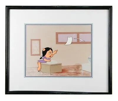 Original Warner Bros. Animation Cel of Petunia Pig Looney Tunes w/ CoA