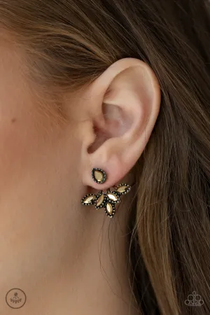 Paparazzi A Force To BEAM Reckoned With - Brass Post Earrings