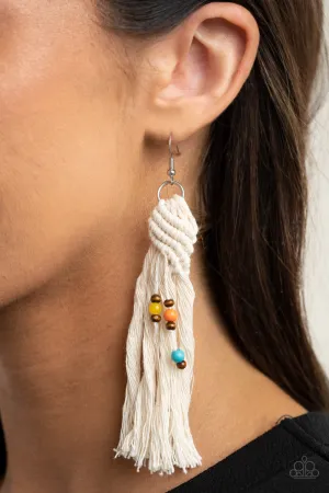 Paparazzi Beach Bash - Multi Macrame Earrings