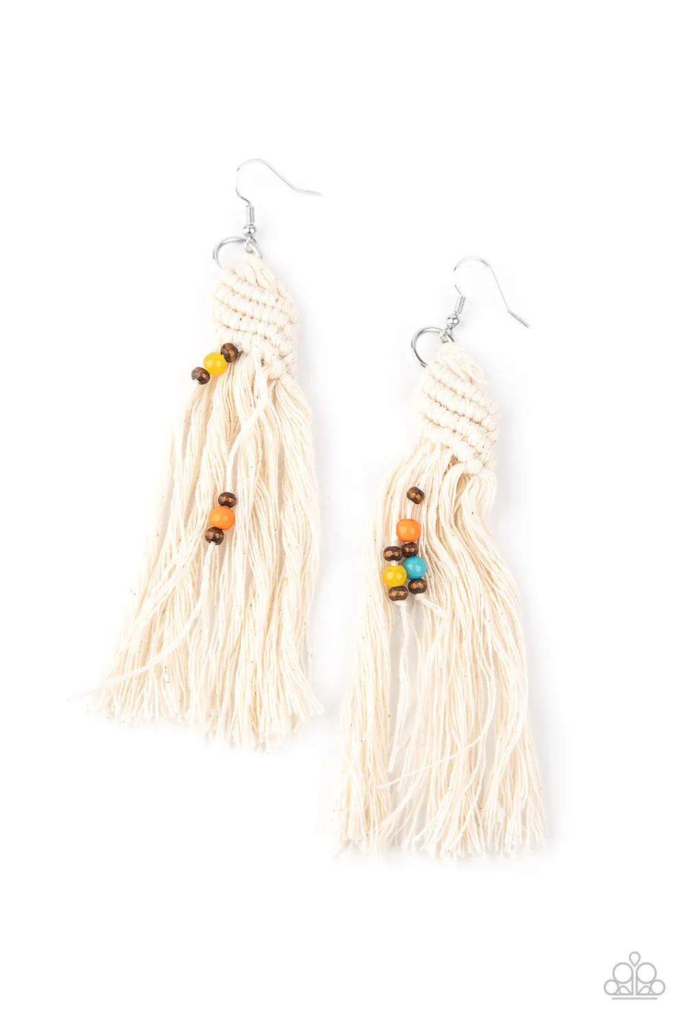 Paparazzi Beach Bash - Multi Macrame Earrings