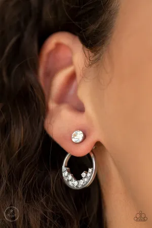 Paparazzi Rich Blitz - White Jacket Earrings