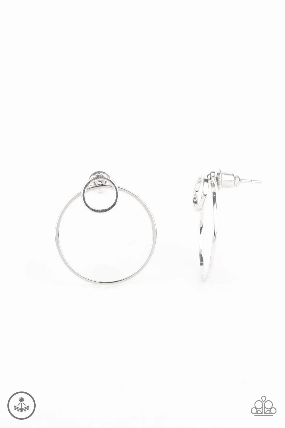 Paparazzi - Spin Cycle - Silver Earrings