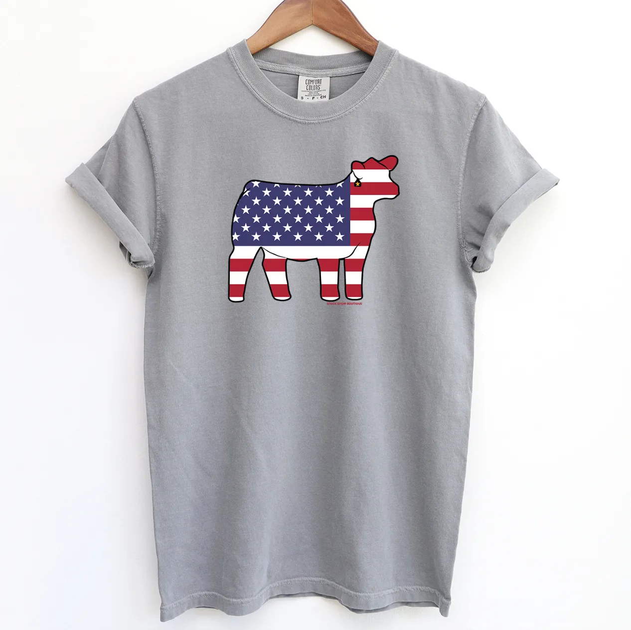 Patriotic Heifer ComfortWash/ComfortColor T-Shirt (S-4XL) - Multiple Colors!