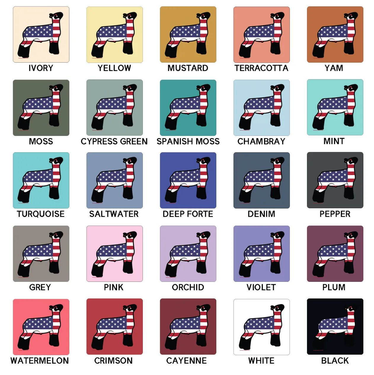 Patriotic Lamb ComfortWash/ComfortColor T-Shirt (S-4XL) - Multiple Colors!