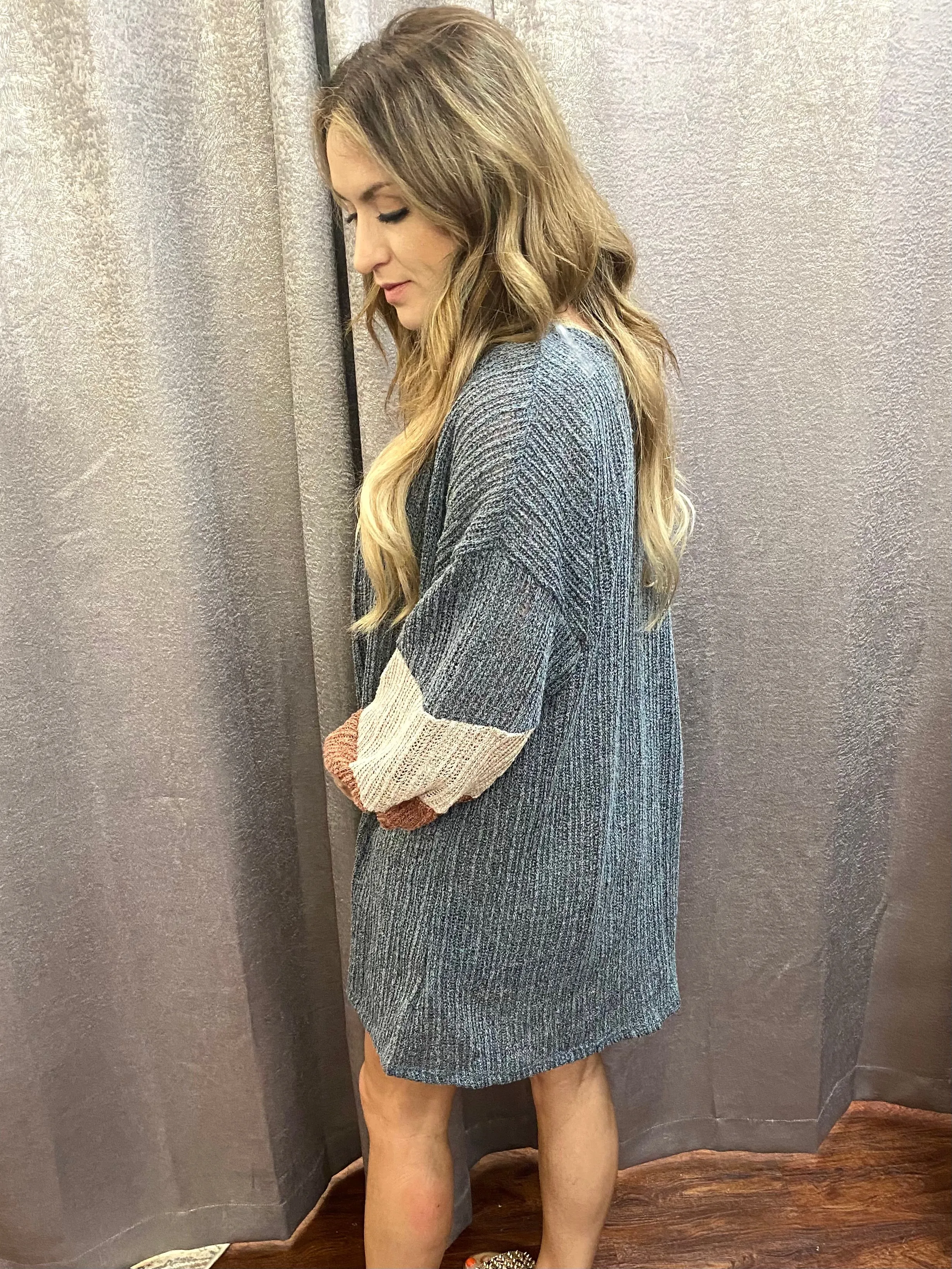Perfect Timing Cardigan: Charcoal Mix