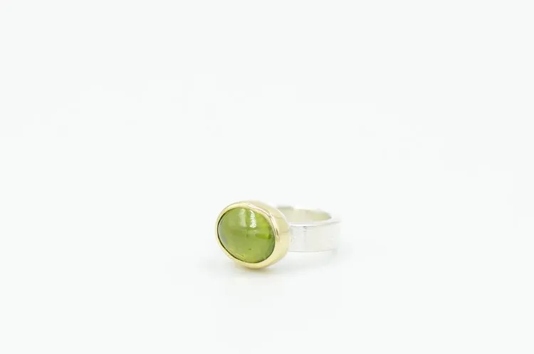 Peridot Mixed Metals Ring