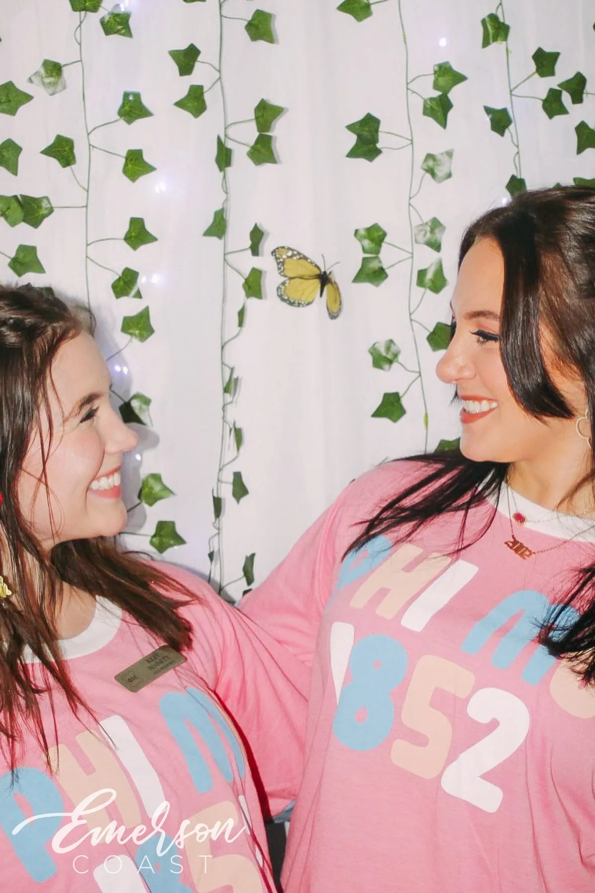 Phi Mu Pink Pastel Colorblock Ringer Tee