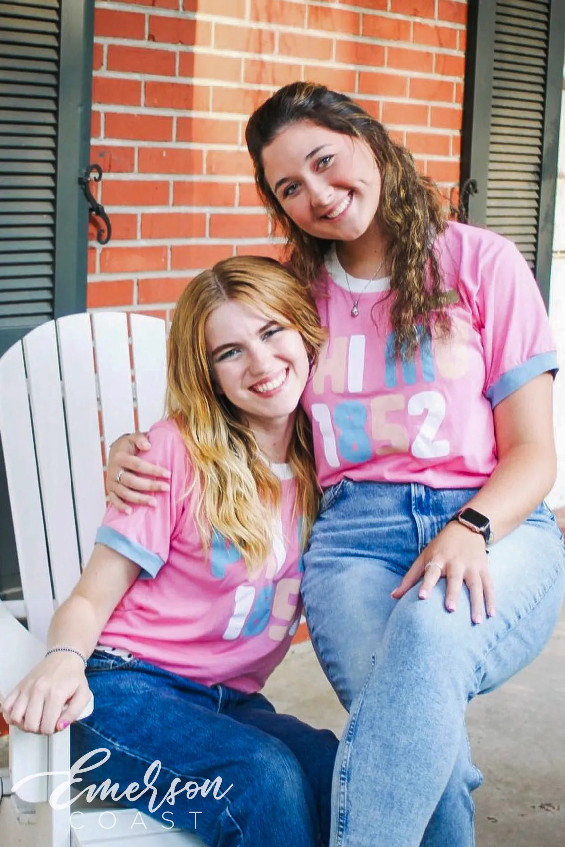 Phi Mu Pink Pastel Colorblock Ringer Tee