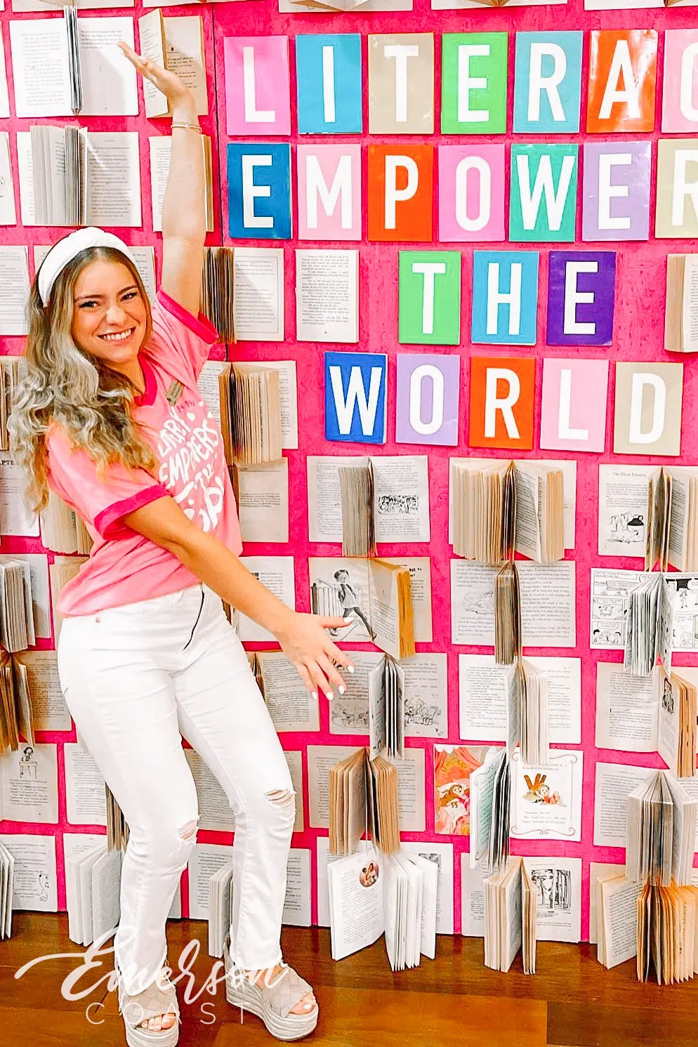 Pi Beta Phi Literacy Empowers the World Ringer Tee