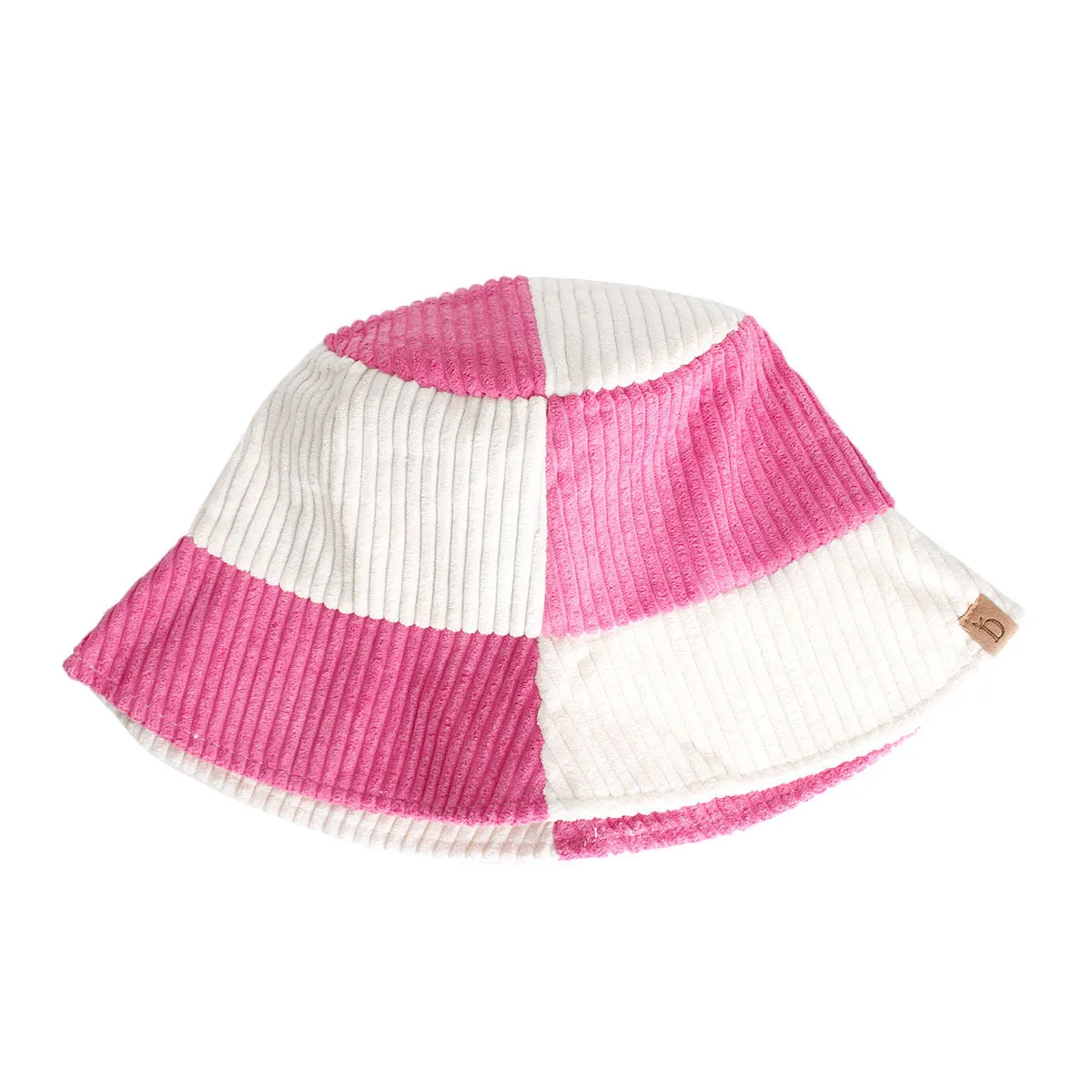 Pink and Cream Corduroy Bucket Hat