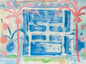 Pink Palm Tennis Court - 18 x 24