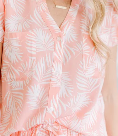 PJ Serena Getaway Coral Pant Set