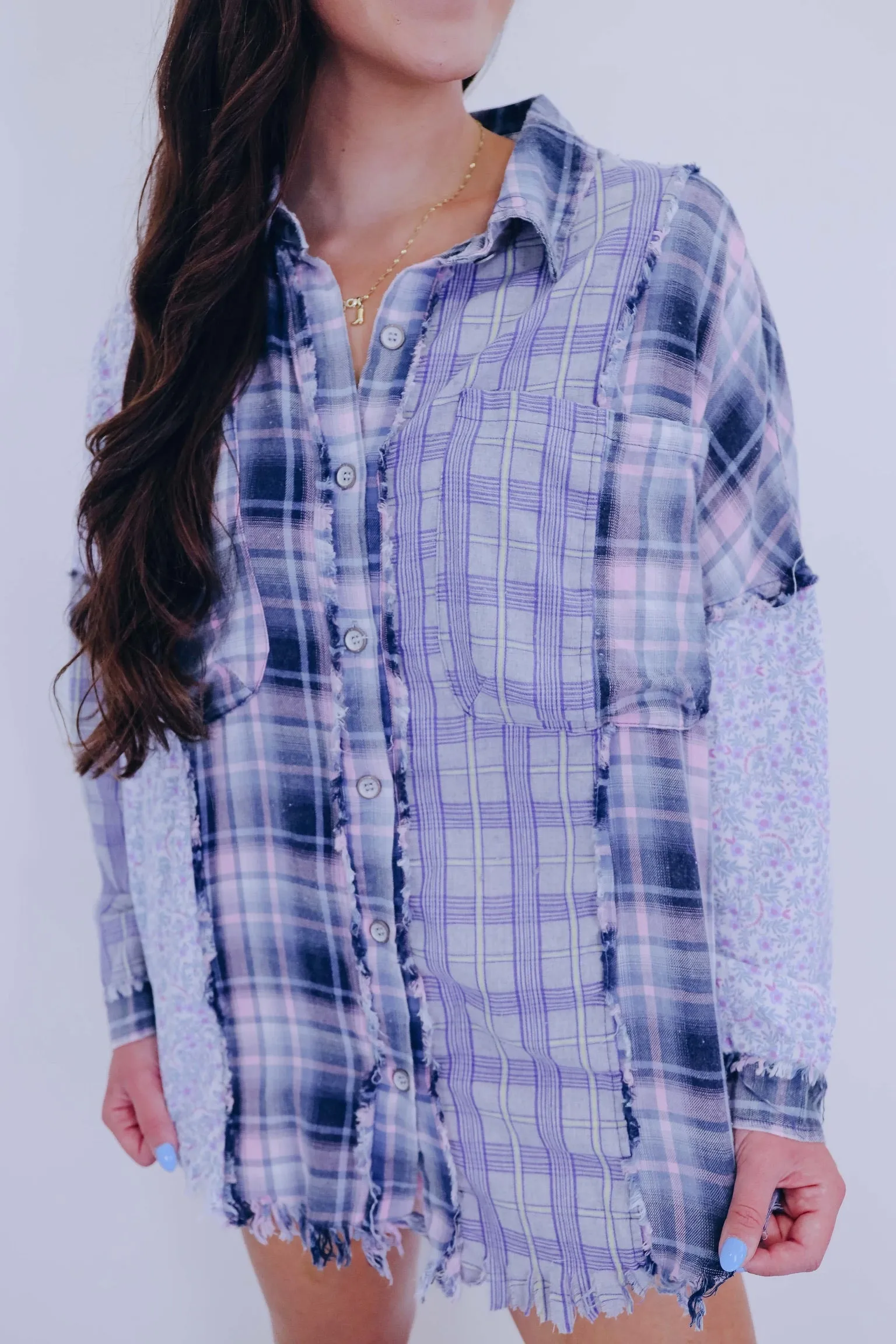 Plaid Perfection Colorblock Shirt - 2 Colors