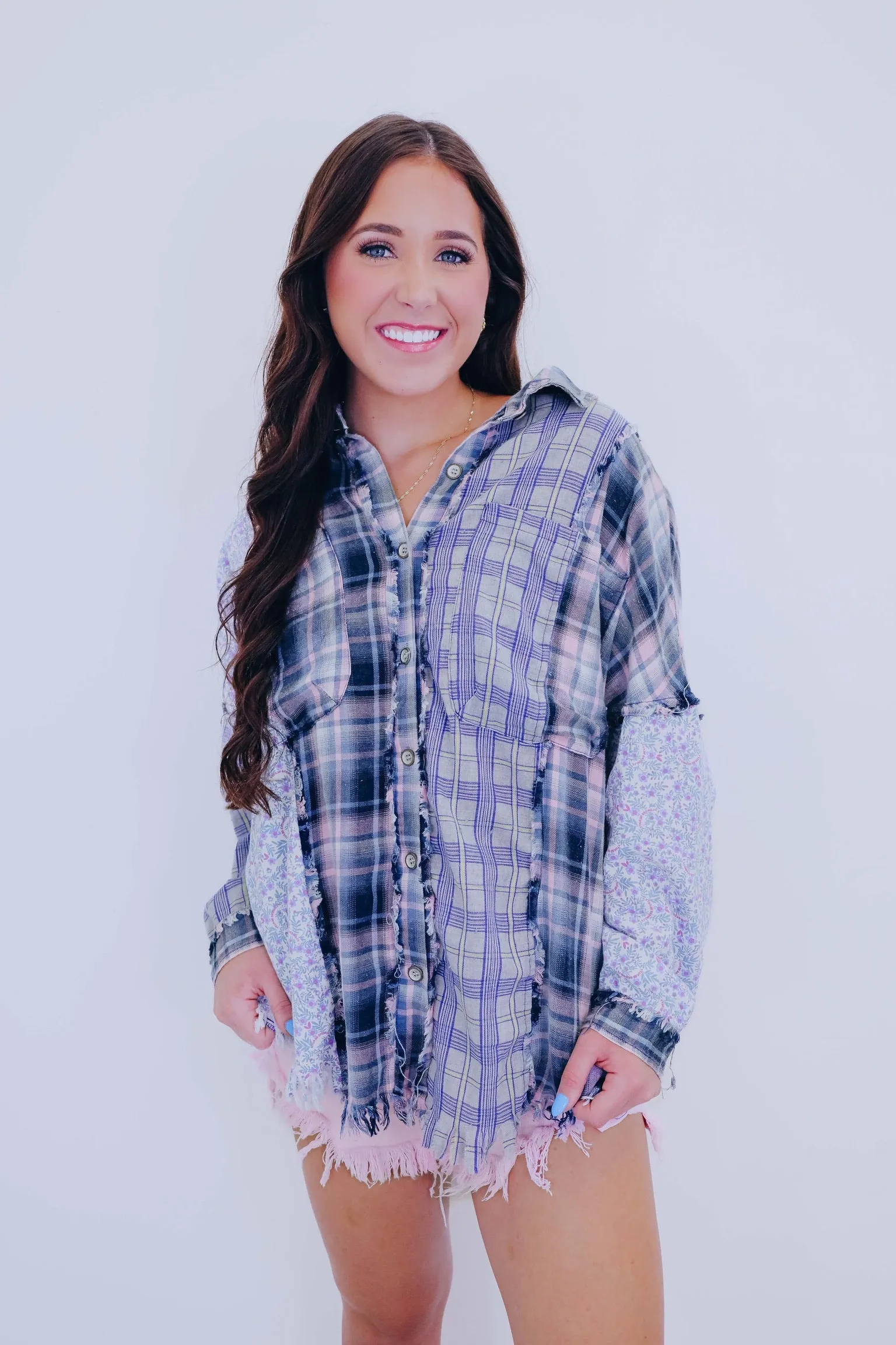 Plaid Perfection Colorblock Shirt - 2 Colors