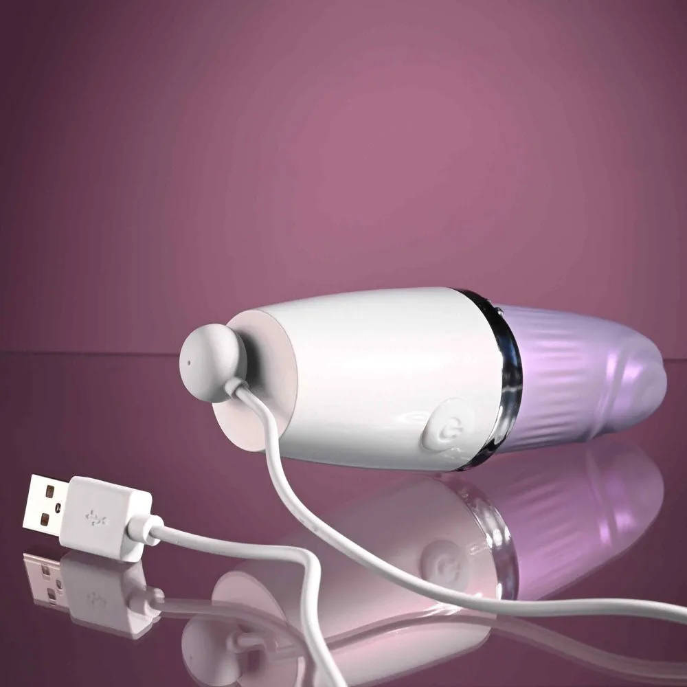 Playboy Pleasure Getaway - Tapping Stimulator - White/Purple