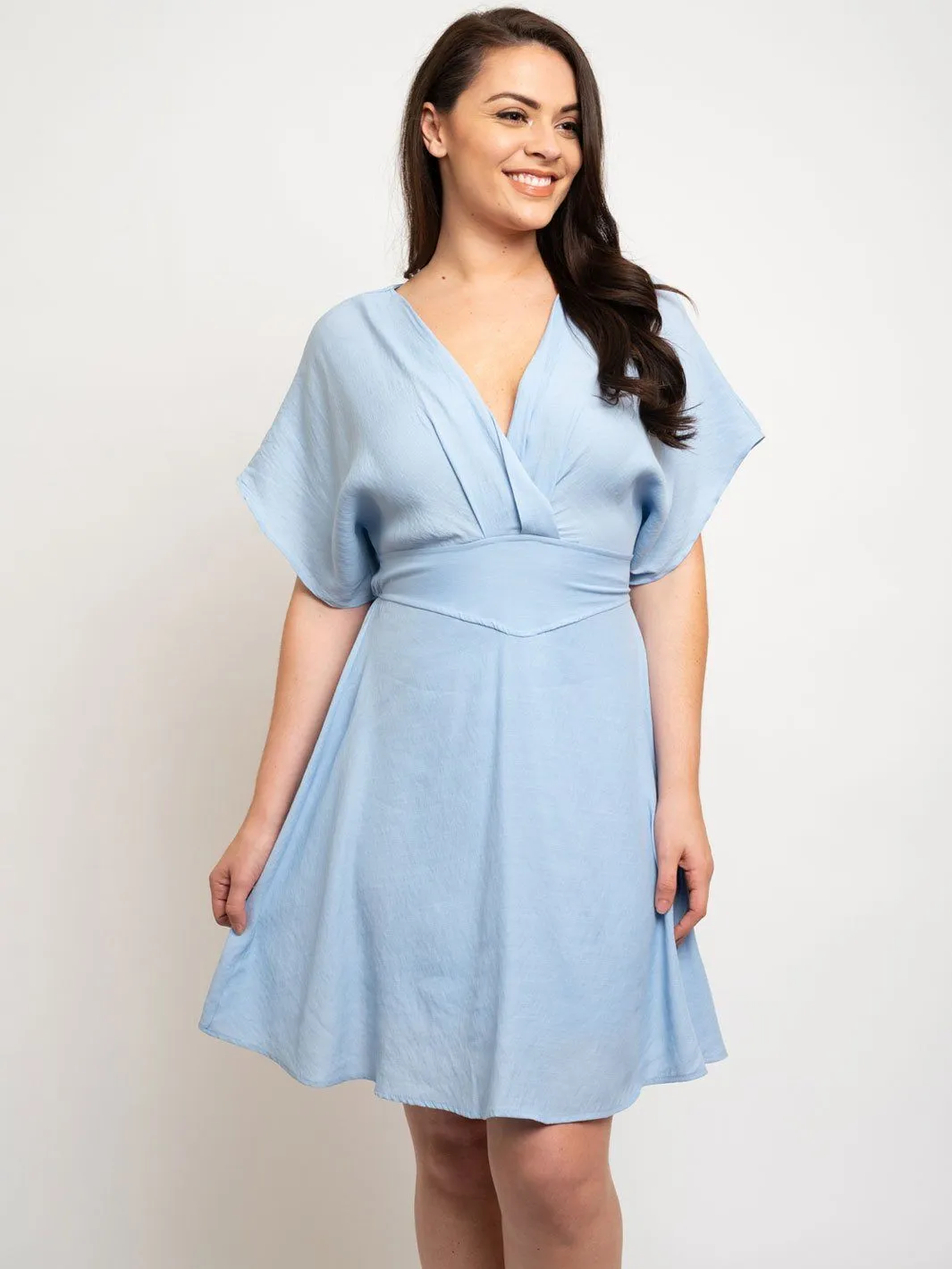 PLUS SIZE WOVEN MINI DRESS