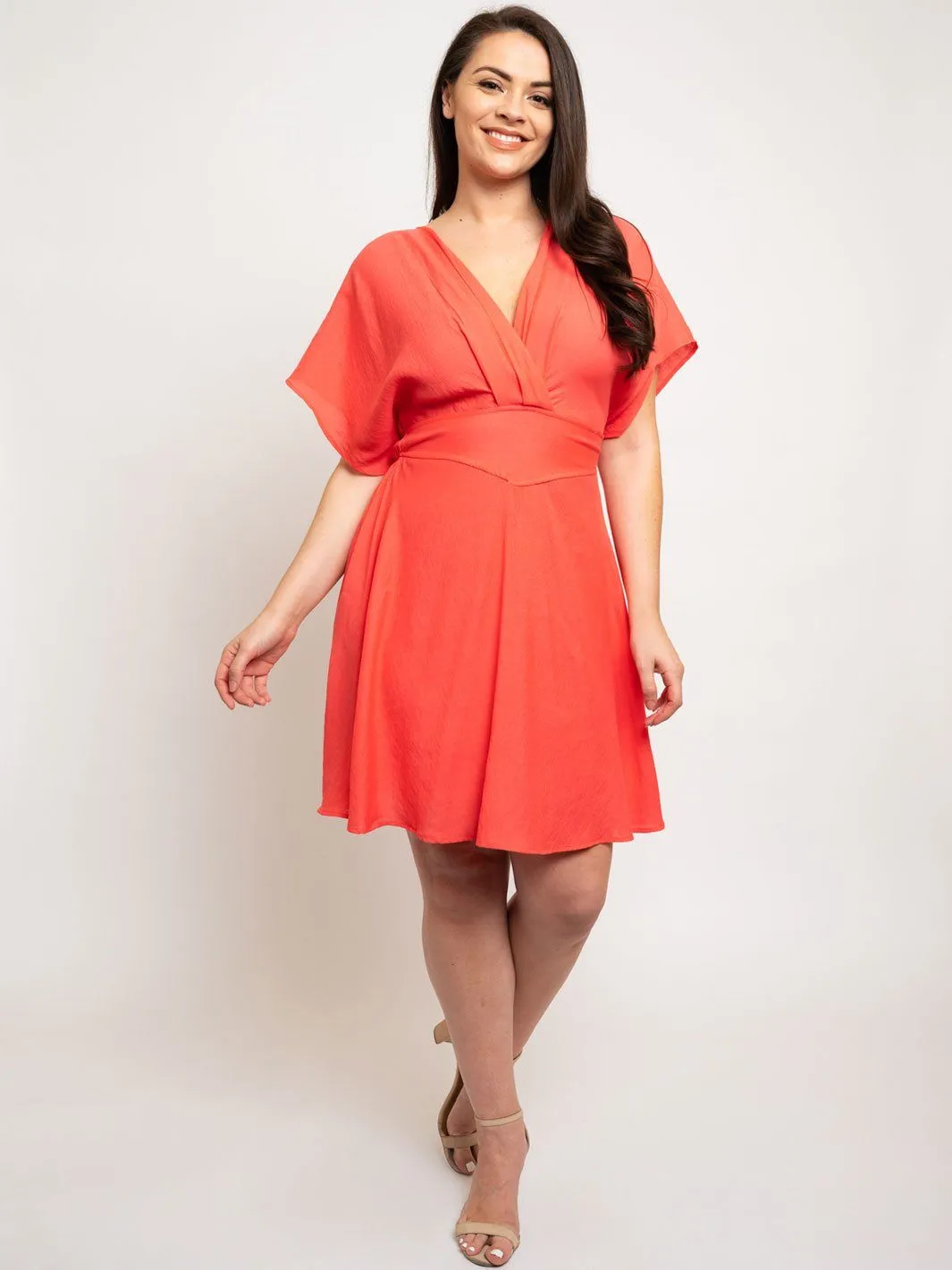 PLUS SIZE WOVEN MINI DRESS