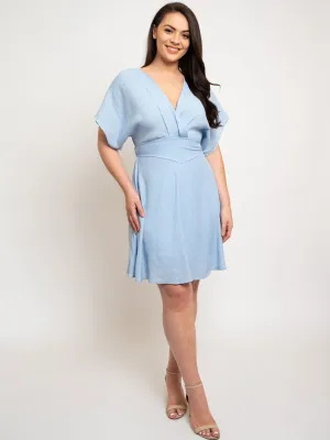 PLUS SIZE WOVEN MINI DRESS