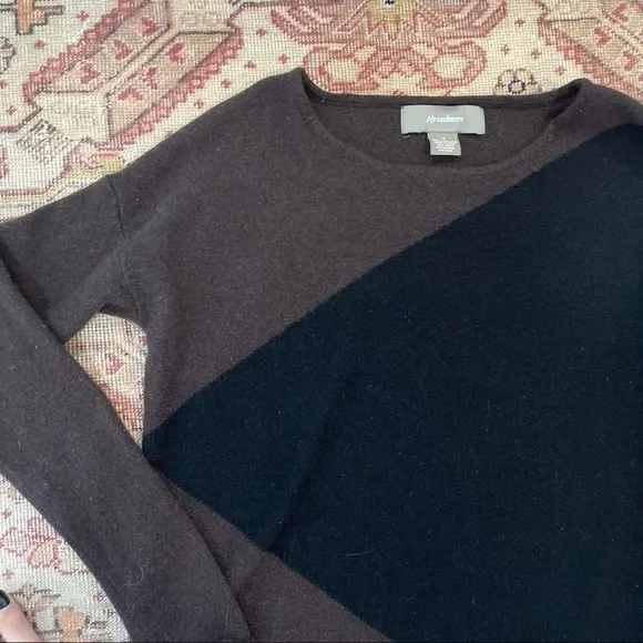Ply Cashmere Colorblock Sweater