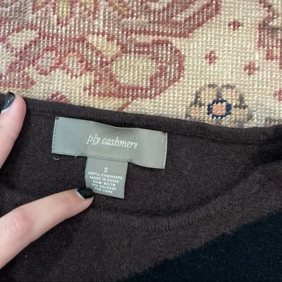 Ply Cashmere Colorblock Sweater
