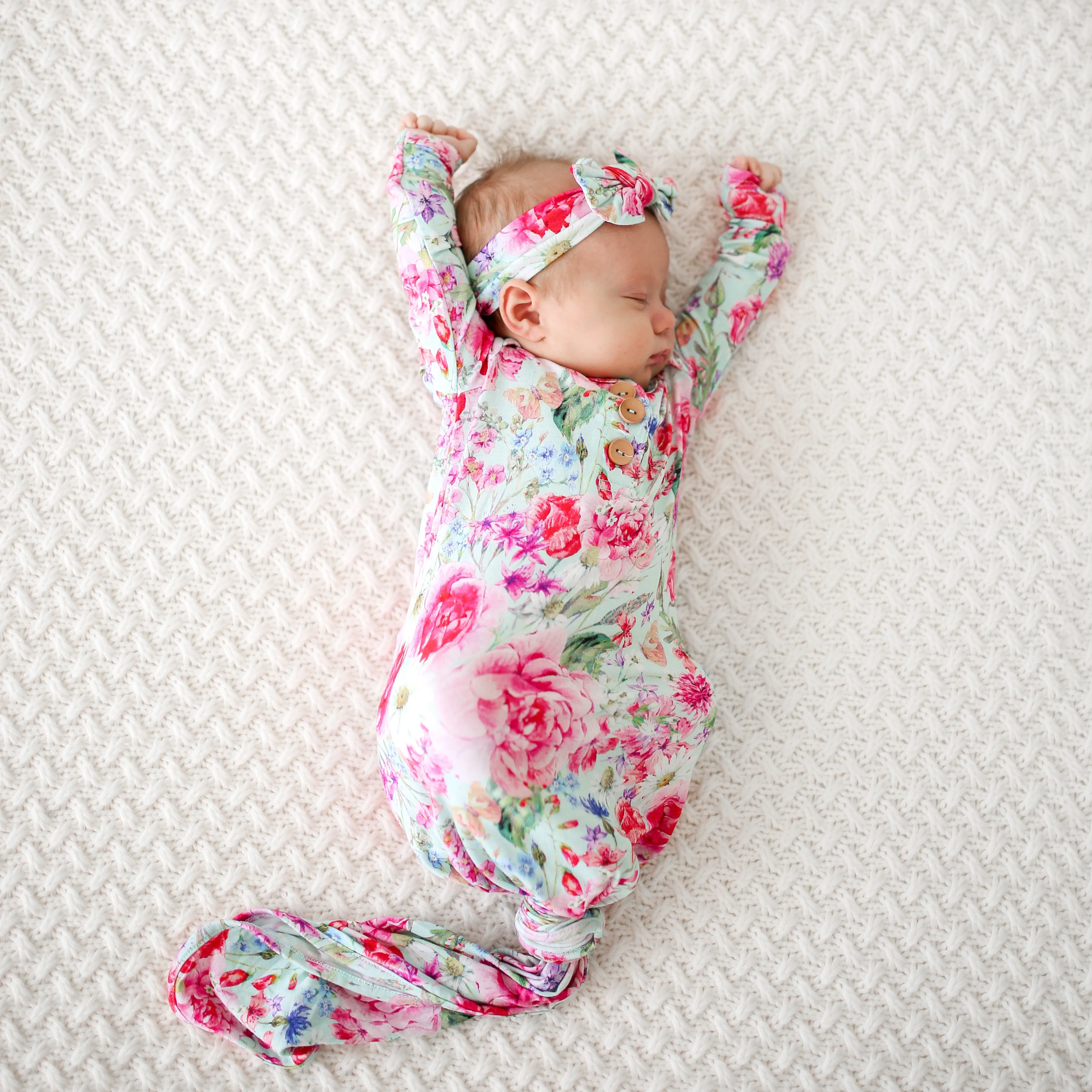 Posh Peanut Alice Wood Button Knotted Gown