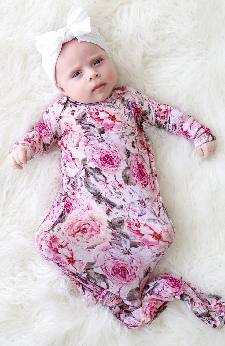Posh Peanut Elise Floral Knotted Gown
