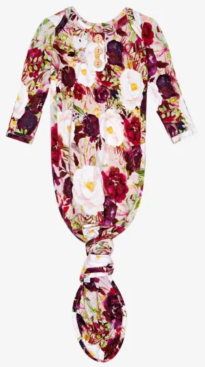 Posh Peanut Gracie Floral Button Knotted Gown