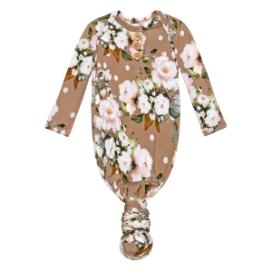 Posh Peanut Leona Wood Button Knotted Gown