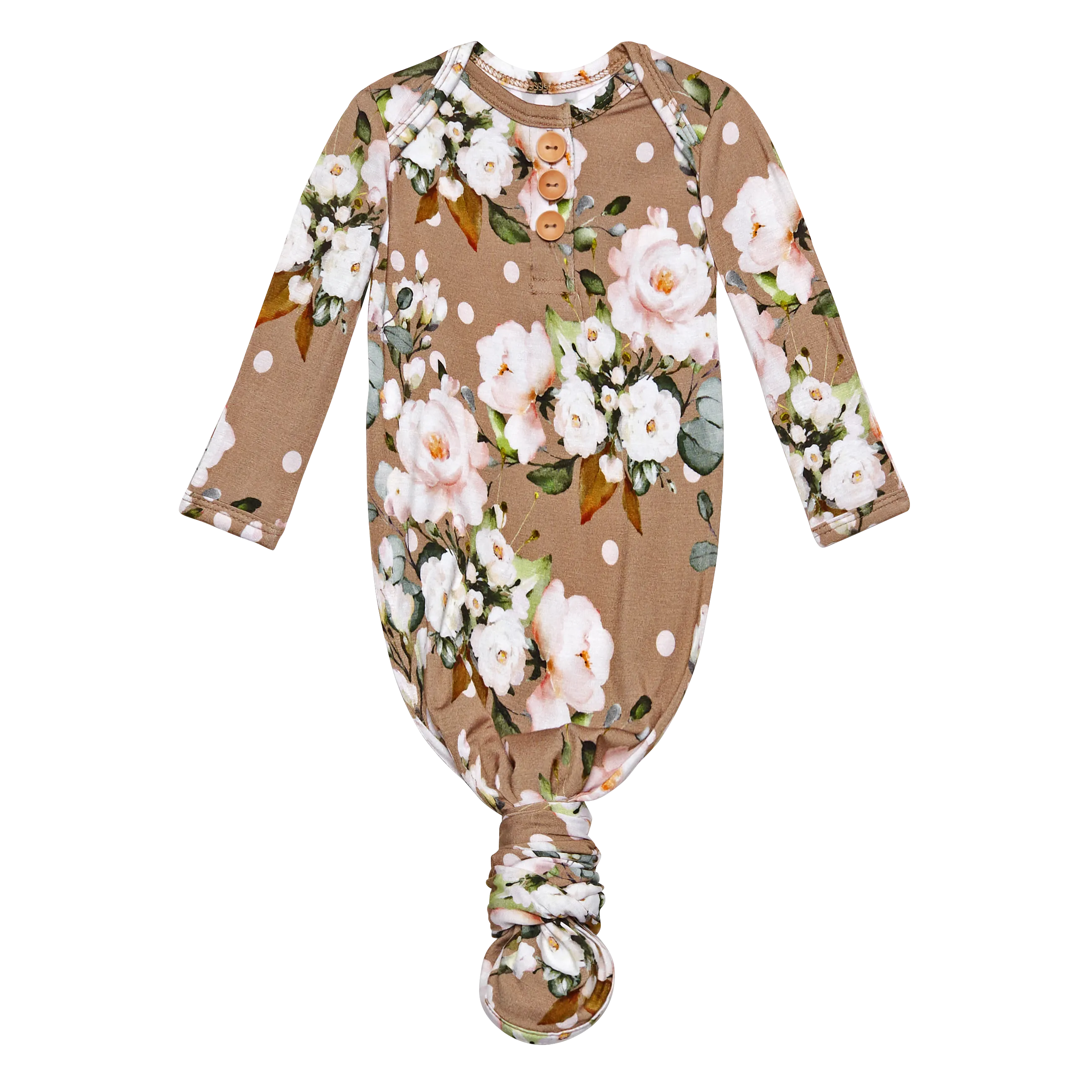 Posh Peanut Leona Wood Button Knotted Gown