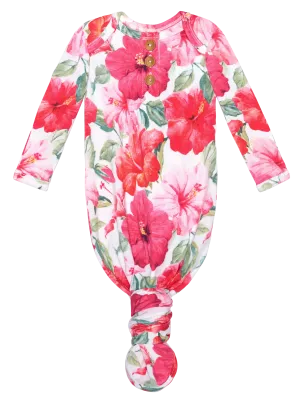 Posh Peanut Maui Wood Button Knotted Gown