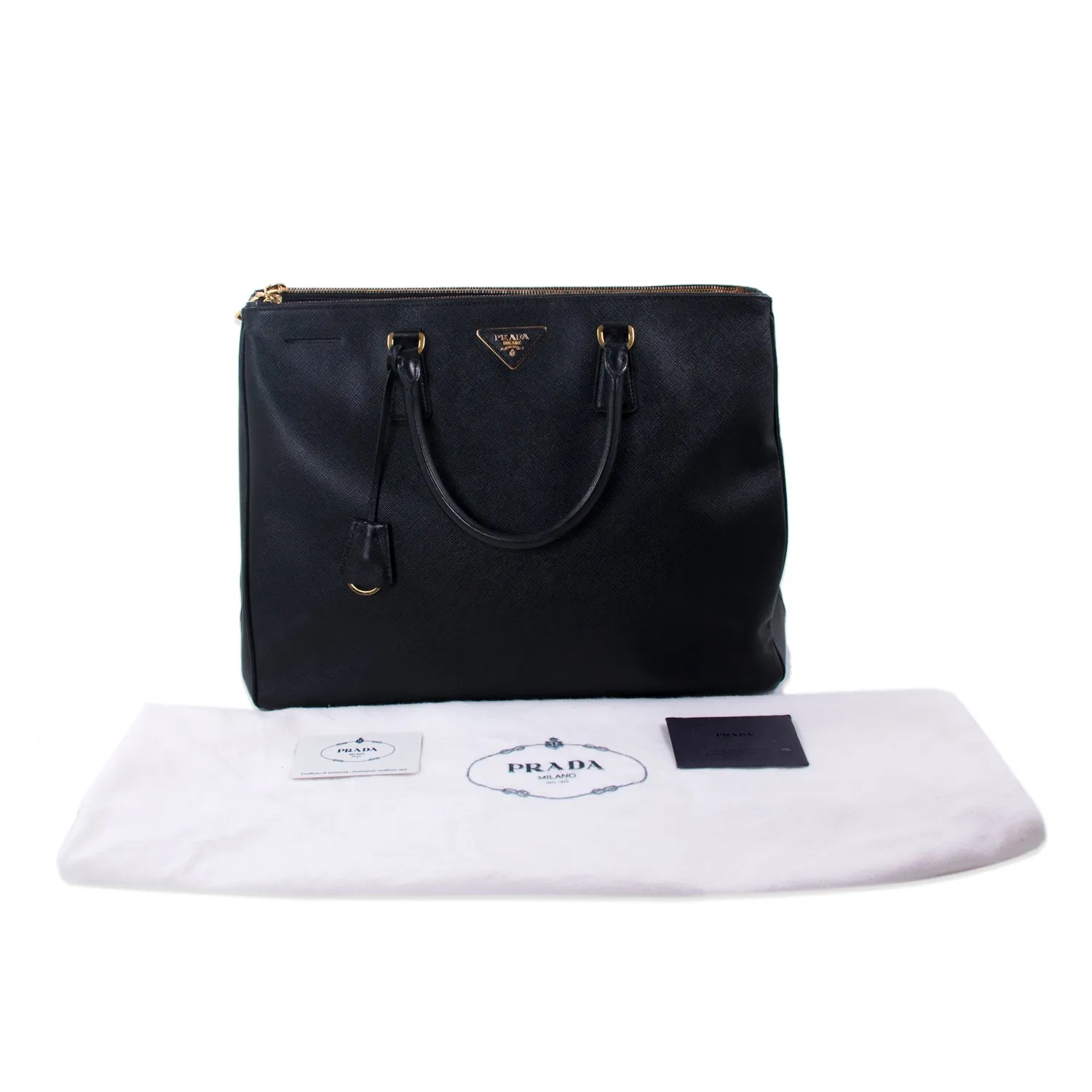 Prada Extra Large Lux Galleria Double Zip Tote