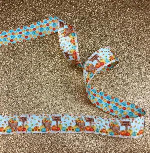 Pumpkin Patch Double Sided with Gold Glitter Sparkles - 5/8" - 7/8" - 1.5" - 3"